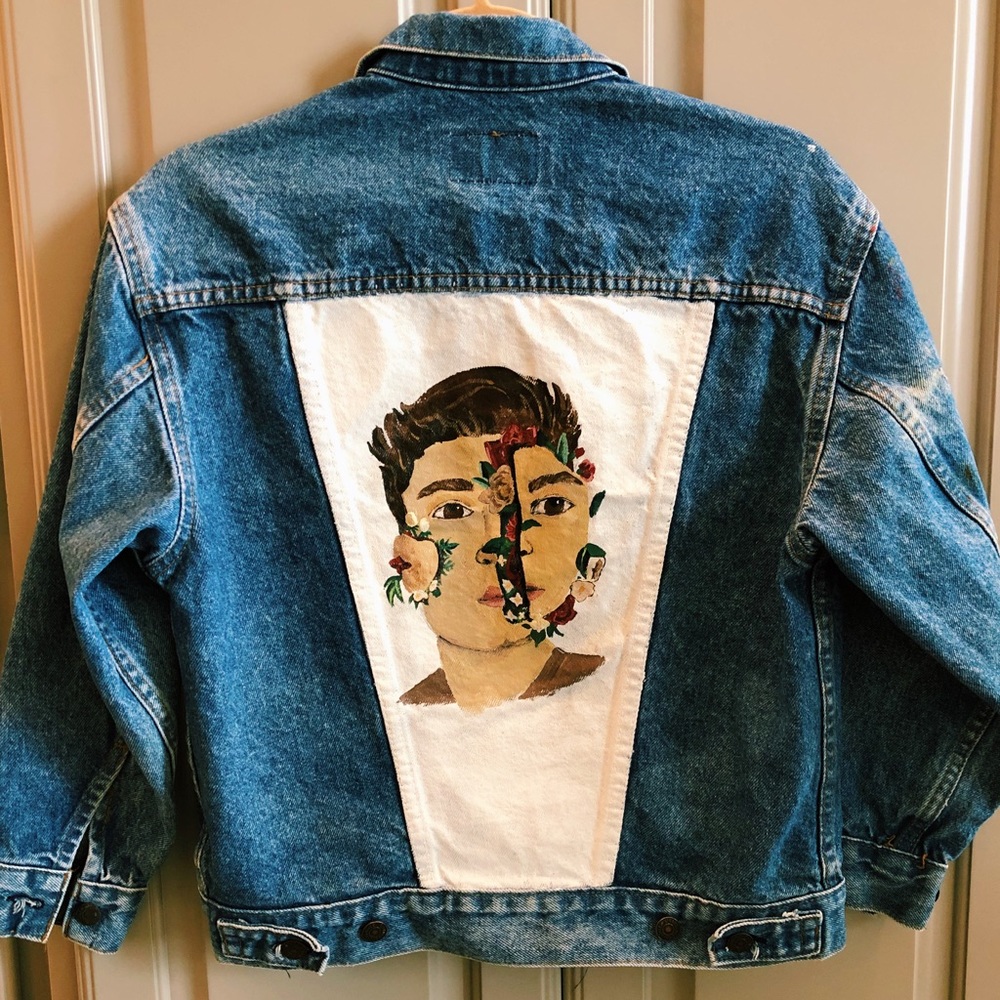 Painted denim/jean jacket SHAWN MENDES!!
